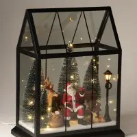 Фигурка светодиодная &laquo;Дед мороз отдыхает&raquo;, новогодняя, 3хАА, музыка, USB, 15&times;25.5&times;33.5 см