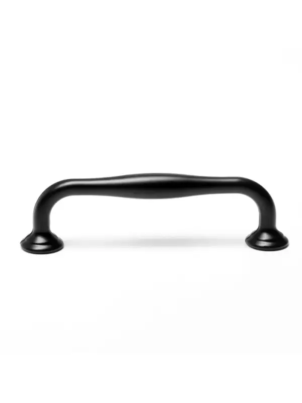 Ручка-скоба мебельная WAVE PC173BL, м/о 96 мм, цвет чёрный