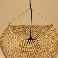Светильник потолочный из ротанга «Рахарьо», 1×120 Вт, Е27, 43×34×25 см