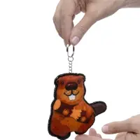 Игрушка мягкая. Брелок своими руками "Бобр"