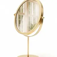 Зеркало настольное, 32.5&times;19.5 см, золотистое