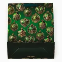 Пакет подарочный &laquo;Новогодний&raquo;, 32&times;26&times;10 см, тиснение, конгрев, 3D-эффект