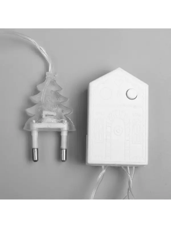 Гирлянда &laquo;Нить&raquo; 5 м с насадками &laquo;Футбольный мяч&raquo;, IP20, прозрачная нить, 30 LED, свечение тёплое белое, 8 режимов, 220 В