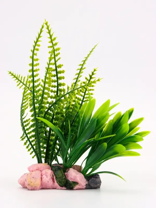 Растение искусственное аквариумное, на подставке под камень, 17&times;14&times;16 см