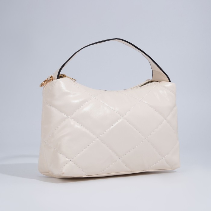 Сумка-багет на молнии, цвет бежевый Сумка-багет на молнии, цвет бежевый