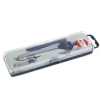 Готовальня Calligrata, 4 предмета (циркуль 120 мм, грифель, удлинитель, рейсфедер), в пластиковом пенале