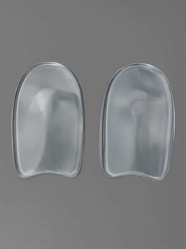 Подпяточники для обуви, на клеевой основе, силиконовые, 9.5&times;5.5 см, пара, прозрачные