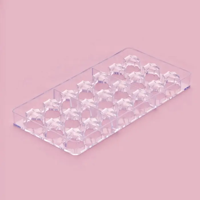 Форма для конфет и шоколада KONFINETTA &laquo;Секрет&raquo;, 27.5&times;17.5&times;2.5 см, 21 ячейка 2.5&times;2.2&times;2 см, пластик, прозрачная