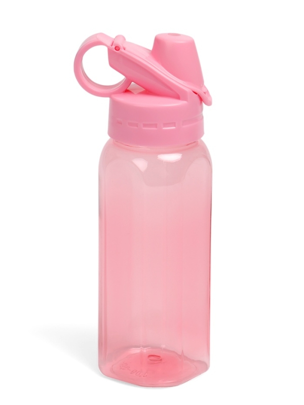 Бутылка для воды спортивная прозрачная, 450 мл, 20 х 8 см, розовая Бутылка для воды спортивная прозрачная, 450 мл, 20 х 8 см, розовая