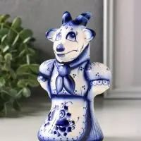 Фигурка фарфор &laquo;Коза Глаша&raquo;, 14 см, гжель