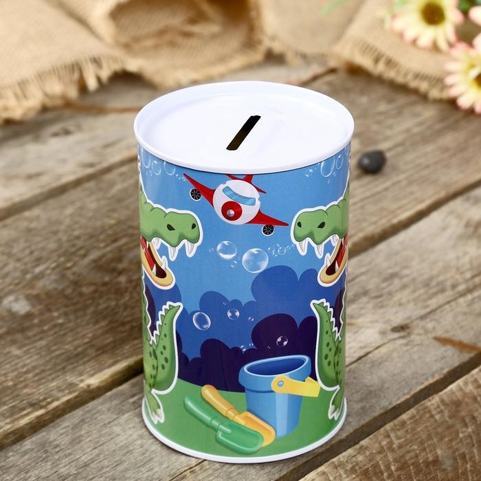 Копилка металл банка Копилка металл банка "Зверята-малыши" МИКС 12х8х8 см