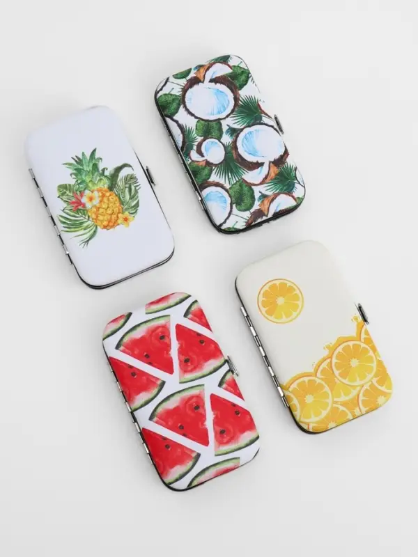 Набор маникюрный &laquo;Фрукты&raquo;, 6 предметов, в футляре, МИКС