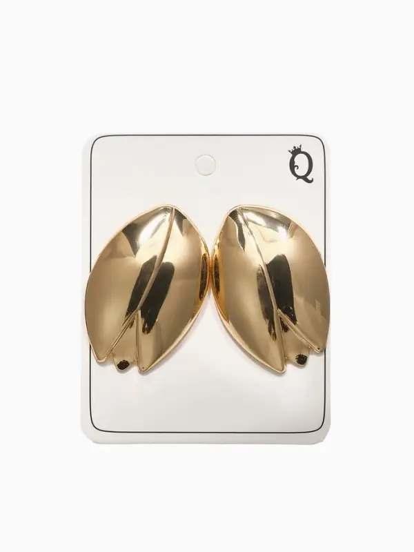 Серьги металл &laquo;Тюльпан&raquo;, цветок, цвет золото