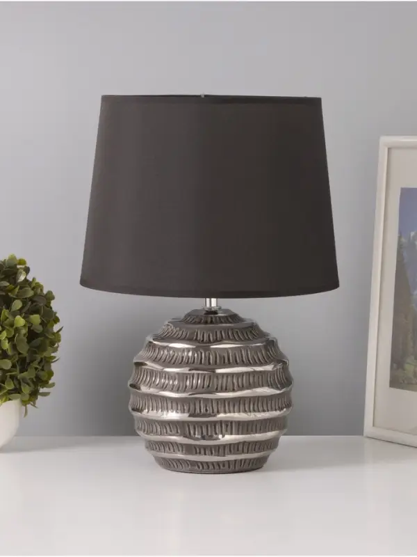 Лампа настольная RISALUX &laquo;Бетти&raquo;, Е14, 15 Вт, серебристая, 25&times;25&times;36 см