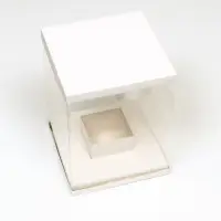 Коробка для цветов с вазой и PVC окнами, складная, 23&times;30&times;23 см, белый