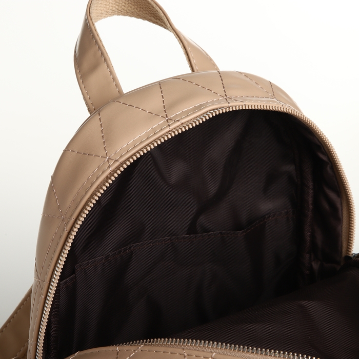 Рюкзак женский на молнии, цвет бежевый Рюкзак женский на молнии, цвет бежевый
