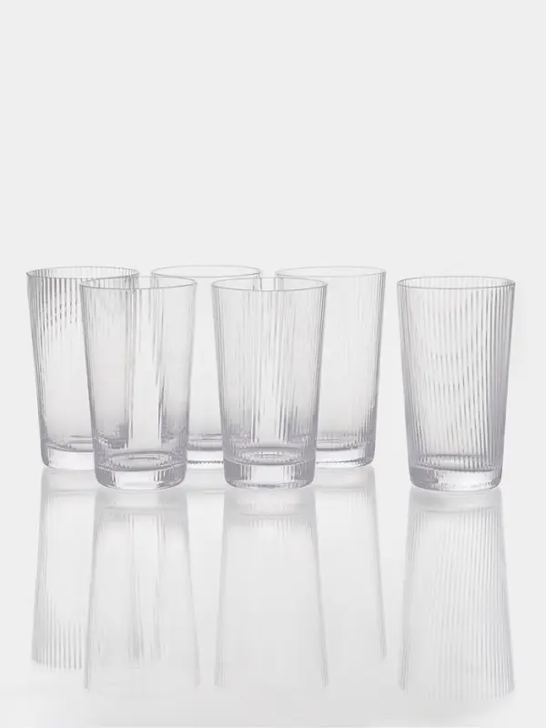 Набор стаканов &laquo;Восхищение&raquo;, 350 мл, размер одного стакана 8&times;14 см, 6 шт., стекло, прозрачный