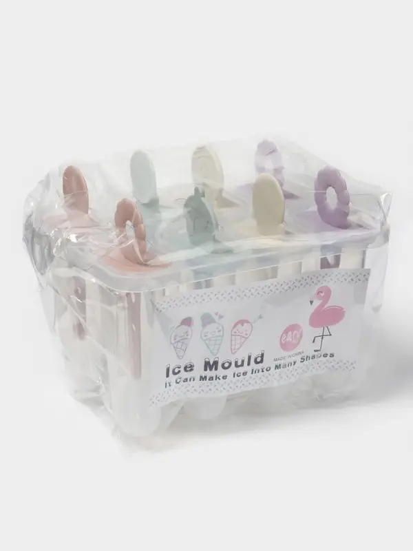 Форма для мороженого Доляна &laquo;Леденец&raquo;, 15&times;12&times;12 см, 8 ячеек, пластик, прозрачная