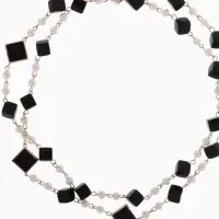 Бусы с жемчугом &laquo;Галантность&raquo;, 90-110 см, чёрно-белые в золоте
