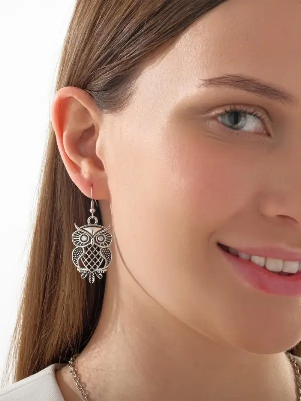 Гарнитур 2 предмета: кулон, серьги «Сова», цвет чернёное серебро, 60 см Гарнитур 2 предмета: кулон, серьги «Сова», цвет чернёное серебро, 60 см