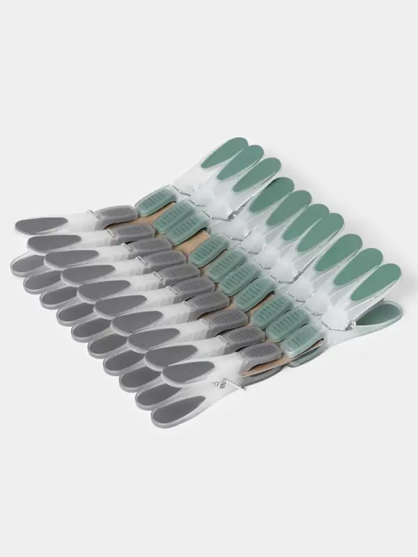 Набор прищепок бельевых Доляна, 20 шт., пластик, 8.4&times;1.6 см, серо-зелёный