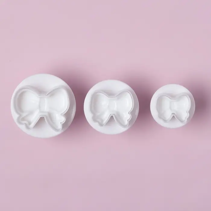 Плунжеры кондитерские Доляна &laquo;Бантик&raquo;, набор 3 шт., пластик, МИКС