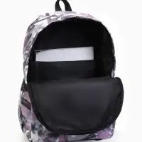 Рюкзак школьный на молнии, с карманами, с принтом, размер 30&times;13&times;42 см, сиреневый