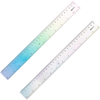 Линейка 30 см Deli EH654, пластик, цвет в ассортименте