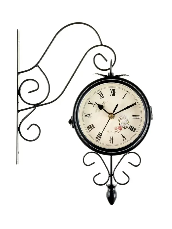 Часы настенные интерьерные &laquo;Весенние&raquo;, двусторонние, на подвесе, плавный ход, 30&times;48 см, циферблат d=17 см, от батареек 2&times;АА