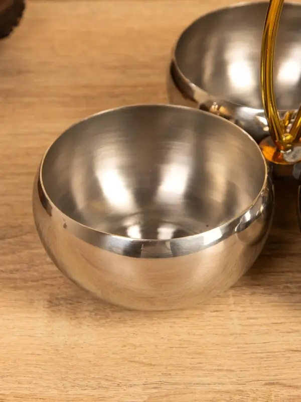 Менажница "Тюльпаны" 17х17х28 см, нержавеющая сталь