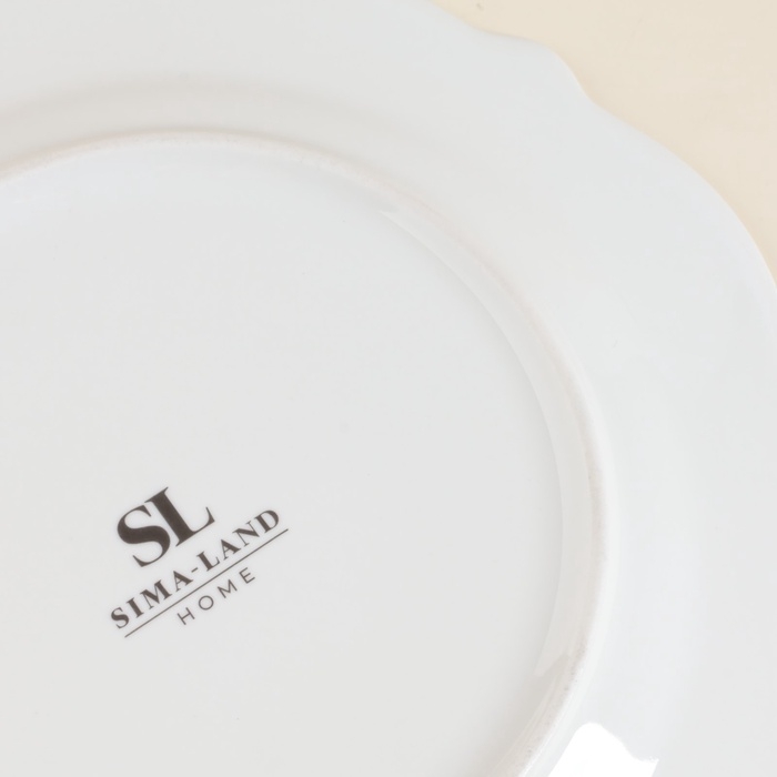 Тарелки SL Home «Аманде», d=21 см, набор 2 шт, фарфор, белые Тарелки SL Home «Аманде», d=21 см, набор 2 шт, фарфор, белые