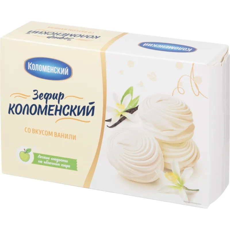 Зефир Коломенский со вкусом ванили, 250г, 1348