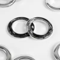 Люверсы для штор, d = 4,3/6.5 см, 10 шт., цвет серебряный