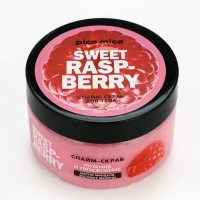 Скраб-слайм для тела Sweet raspberry, питание и увлажнение, с ароматом малины, 250 г, PICO MICO