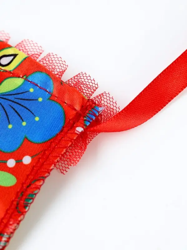 Карнавальный воротник "Народная краса" цвет красный