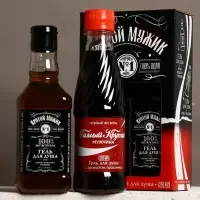 Подарочный набор мужской: гель для душа виски и кола 2 шт х 250 мл, Чистое счастье Подарочный набор мужской: гель для душа виски и кола 2 шт х 250 мл, Чистое счастье