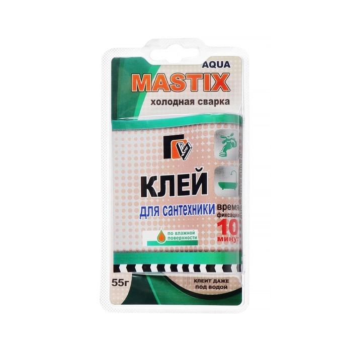 Клей-холодная сварка для сантехники MASTIX, 55 г Клей-холодная сварка для сантехники MASTIX, 55 г