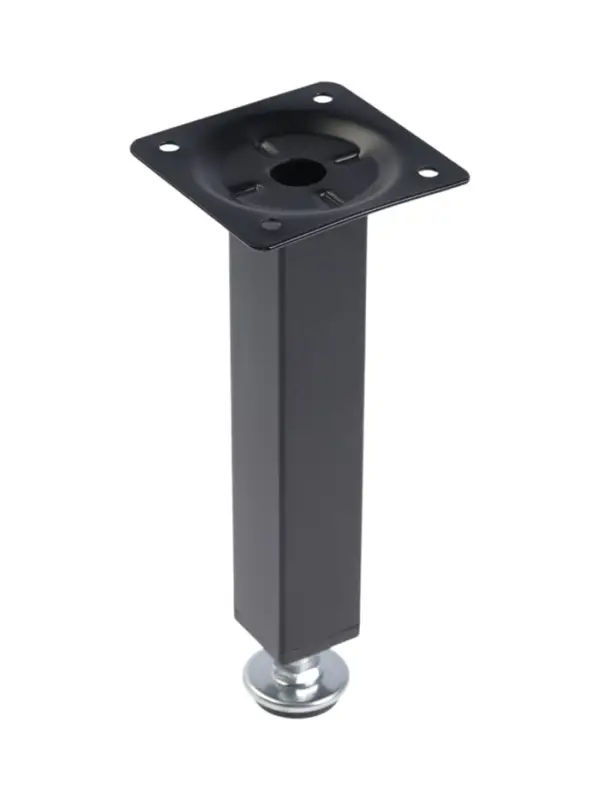 Опора квадратная OKV001BL ТУНДРА, d=25&times;25 мм, H=150 мм, чёрная