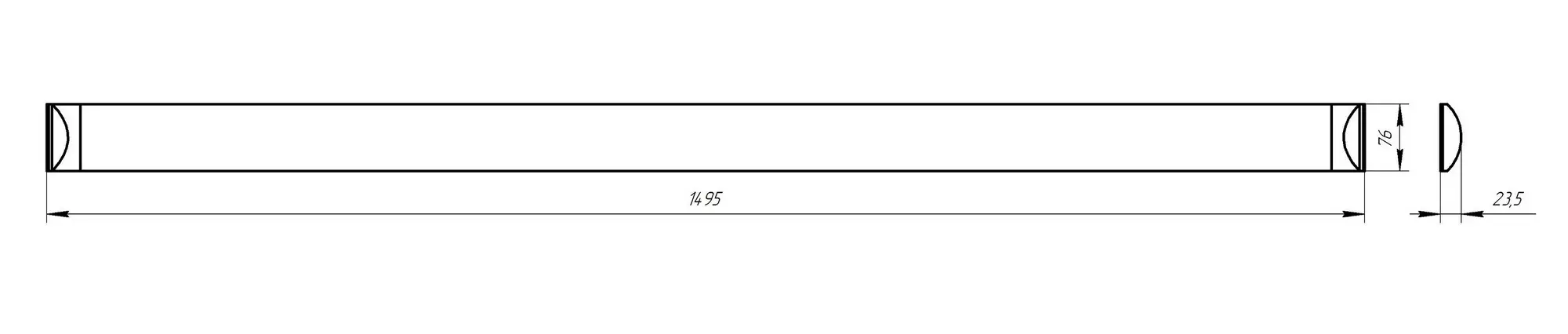 Светильник&nbsp;светодиодный линейный ДБО&nbsp;50Вт&nbsp;4000K&nbsp;5500Лм&nbsp;1500х75х25&nbsp;матовый&nbsp;SPO-5-50-4K-M