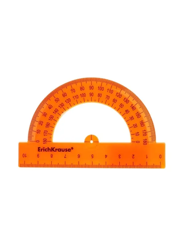 Транспортир 10см 180°, ErichKrause Транспортир 10см 180°, ErichKrause "Neon Solid", пластик, непрозрачный, коробка-дисплей, МИКС