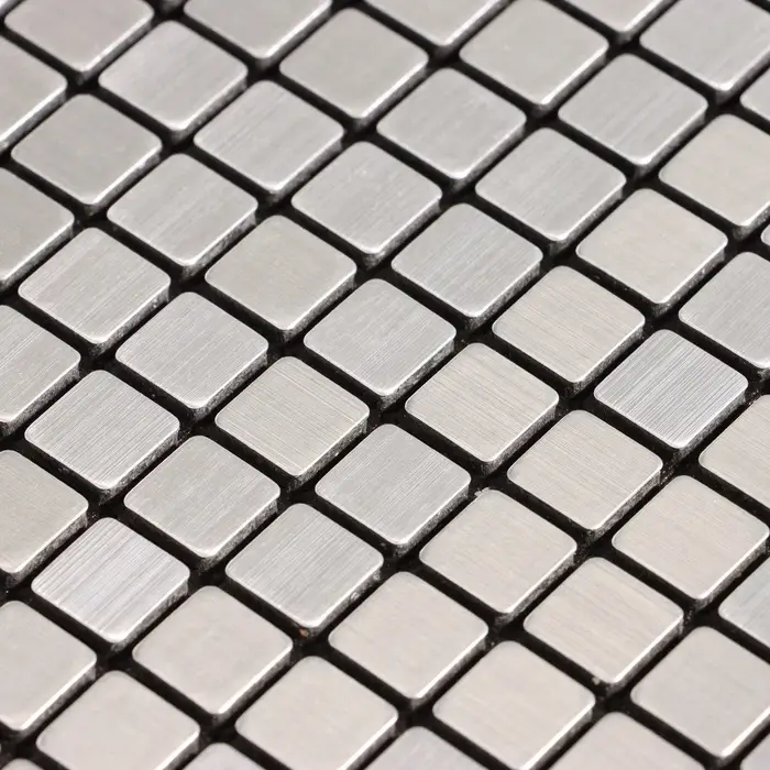 Панель ПВХ самоклеящаяся TAKE IT EASY &laquo;Мозаика клетка&raquo;, 300&times;300 мм, цвет серебристый