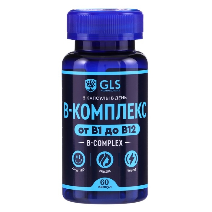 B-комплекс GLS для мозга и нервной системы, 60 капсул по 400 мг B-комплекс GLS для мозга и нервной системы, 60 капсул по 400 мг