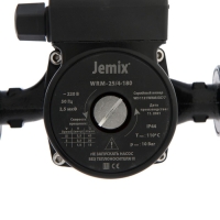 Насос циркуляционный JEMIX WRM-25/4-180, 70/50/35 Вт, напор 3.5м, 40/30/15 л/мин, без кабеля