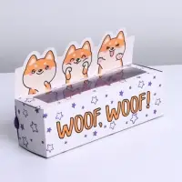 Коробка для макарун кондитерская, упаковка, &laquo;WOOF&raquo;, 18&times;5.5&times;5.5 см