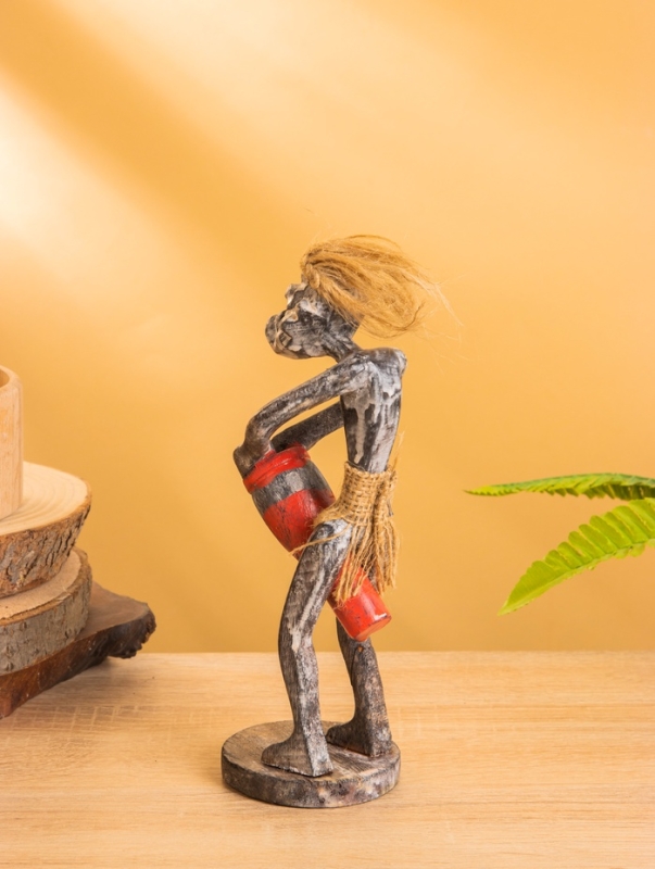 Сувенир «Абориген с джембе», 8×7×21 см, дерево Сувенир «Абориген с джембе», 8×7×21 см, дерево