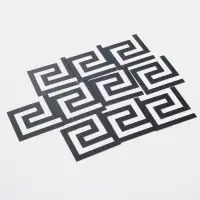 Зеркало настенное &laquo;Лабиринт&raquo;, на клеевой основе, акриловое, 10 шт., 10&times;10 см, чёрное