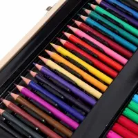 Набор для рисования: 180 предметов, в деревянном чемоданчике