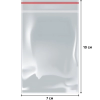 Пакет с замком (Zip Lock) 7 х 10 см, 32 мкм, 1000 шт/уп