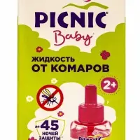 Дополнительный флакон-жидкость от комаров Picnic Baby, с экстрактом ромашки, 45 ночей, 30 мл