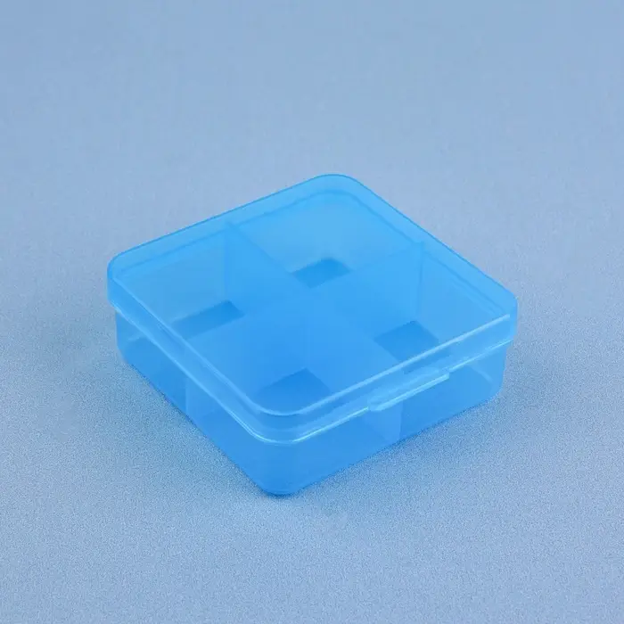 Таблетница, 7 × 6,7 × 2,4 см, 4 секции, цвет синий Таблетница, 7 × 6,7 × 2,4 см, 4 секции, цвет синий